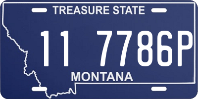 MT license plate 117786P