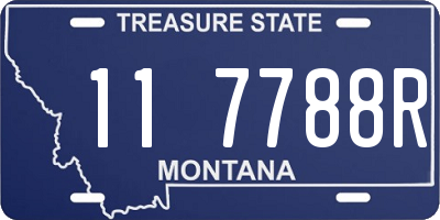 MT license plate 117788R