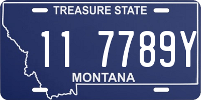 MT license plate 117789Y