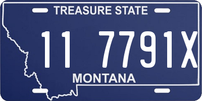 MT license plate 117791X