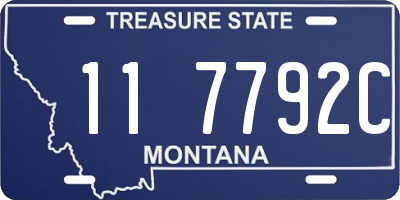 MT license plate 117792C