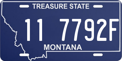 MT license plate 117792F