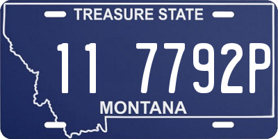 MT license plate 117792P