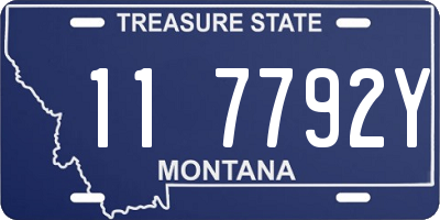 MT license plate 117792Y