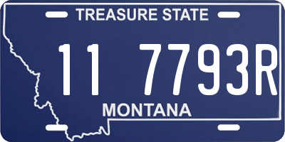 MT license plate 117793R