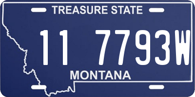 MT license plate 117793W