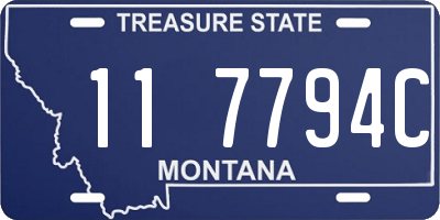 MT license plate 117794C