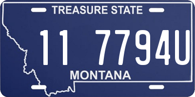 MT license plate 117794U