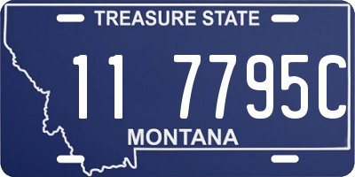 MT license plate 117795C