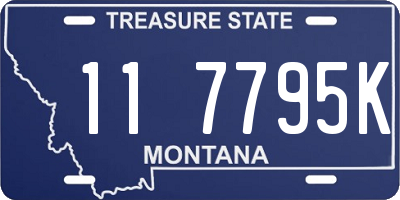 MT license plate 117795K