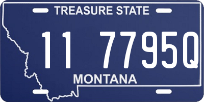 MT license plate 117795Q