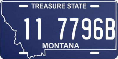 MT license plate 117796B