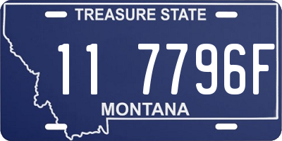 MT license plate 117796F