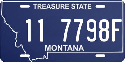 MT license plate 117798F