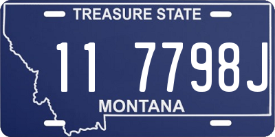 MT license plate 117798J