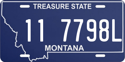 MT license plate 117798L