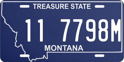 MT license plate 117798M