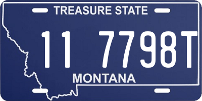 MT license plate 117798T