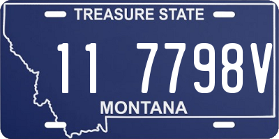 MT license plate 117798V