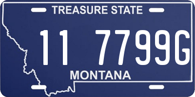 MT license plate 117799G