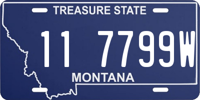 MT license plate 117799W