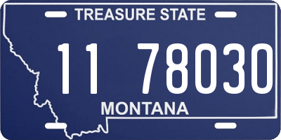 MT license plate 117803O