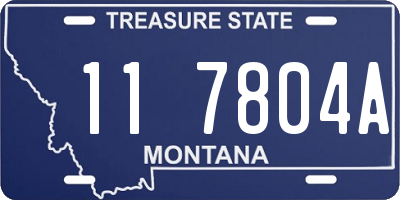 MT license plate 117804A
