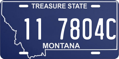 MT license plate 117804C