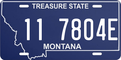 MT license plate 117804E