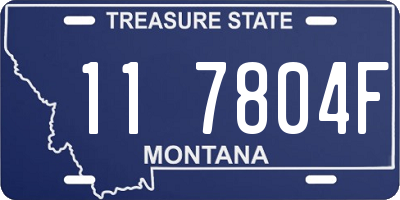 MT license plate 117804F