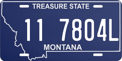 MT license plate 117804L