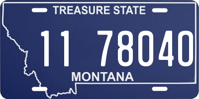 MT license plate 117804O