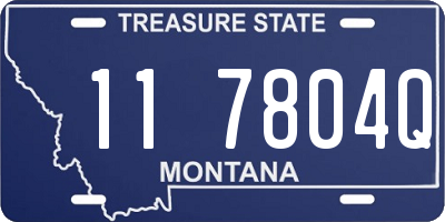 MT license plate 117804Q