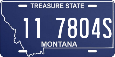 MT license plate 117804S