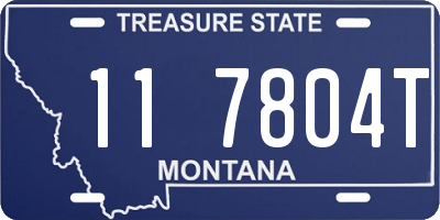 MT license plate 117804T