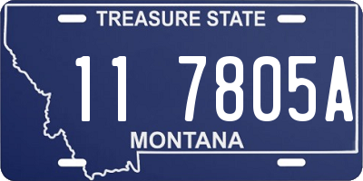 MT license plate 117805A