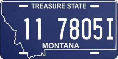 MT license plate 117805I