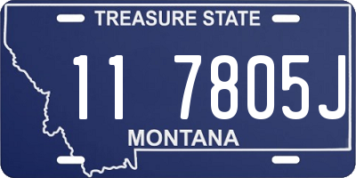 MT license plate 117805J