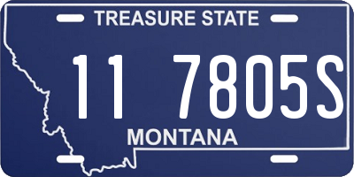 MT license plate 117805S