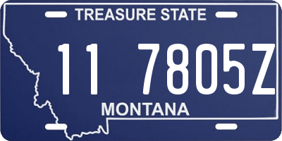 MT license plate 117805Z