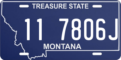 MT license plate 117806J