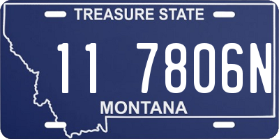 MT license plate 117806N