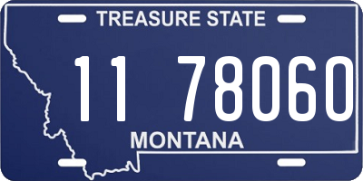 MT license plate 117806O