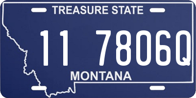 MT license plate 117806Q