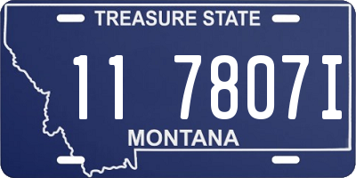 MT license plate 117807I