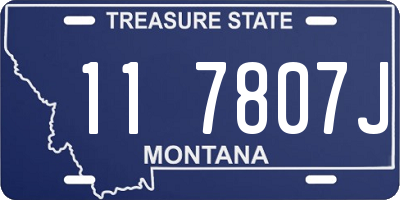 MT license plate 117807J
