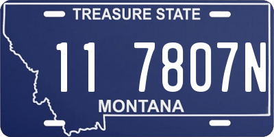 MT license plate 117807N