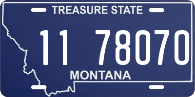 MT license plate 117807O