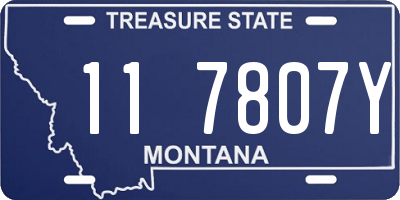 MT license plate 117807Y