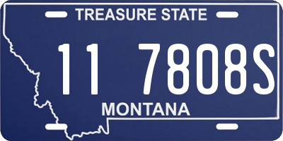 MT license plate 117808S